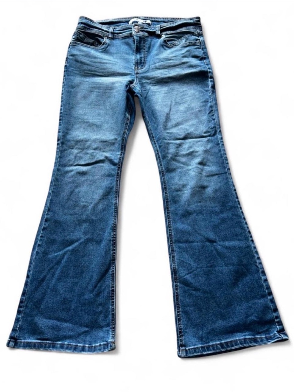 Sincerely Jules Blue Flare Jeans - Mid Wash